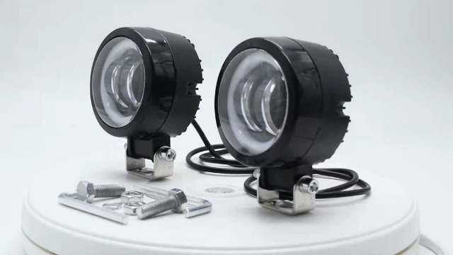 Watch Kairiyard 3inch LED Motorcycle Driving Lights with Angel Eye